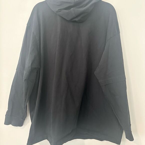 MUDIDI Free Black Men’s Layered Hoodie Sweatshirt - Picture 6 of 9